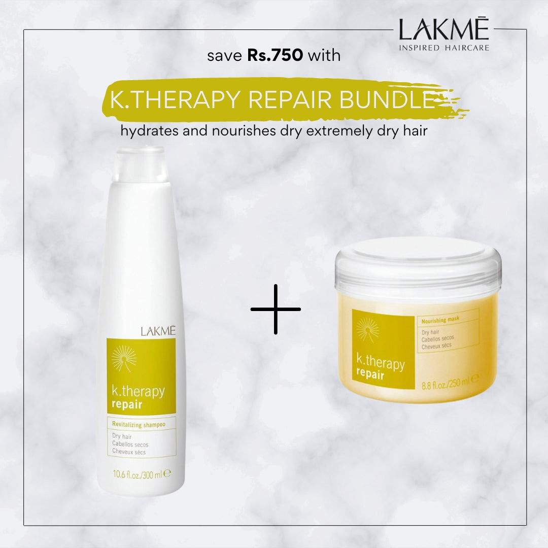 LAKME - K. Therapy Repair Bundle (Shampoo + Nourishing Mask)